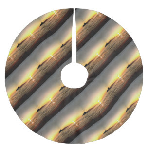 Artistic Autumn Sunset On the Aegean Brushed Polyester Tree Skirt