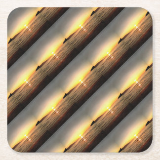 Artistic Autumn Sunset On the Aegean Square Paper Coaster