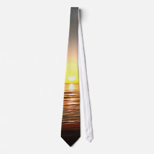 Artistic Autumn Sunset On the Aegean  Tie