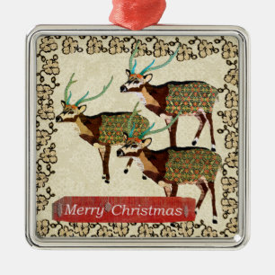Artistic  Axis Deer Merry Christmas Ornament