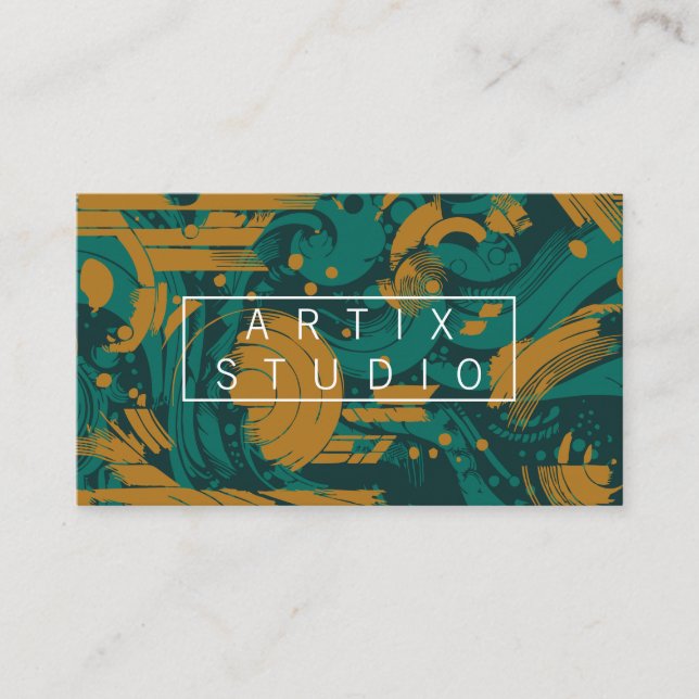 Artistic Background | Geometric Shapes Business Card (Front)