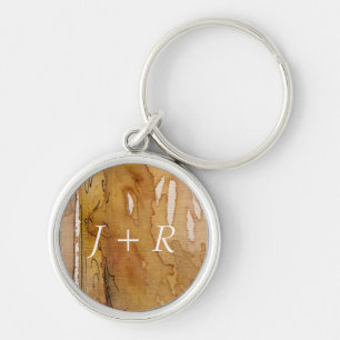 Artistic background watercolor key ring