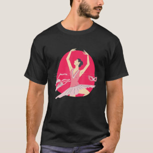 Artistic Ballet Ballerina Pointe Barr Graphic 40 T-Shirt