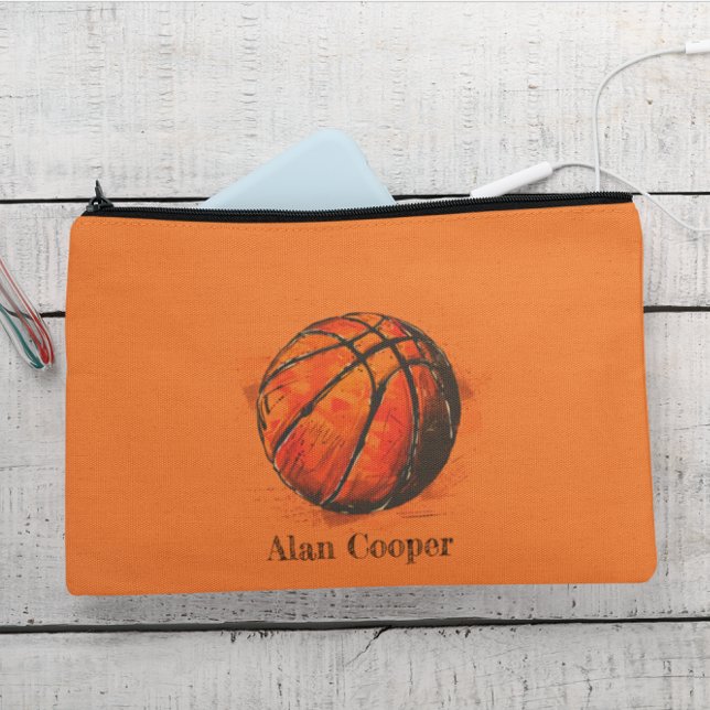 Artistic Basketball Sport Custom Kids' Accessory Pouch (Creator Uploaded)