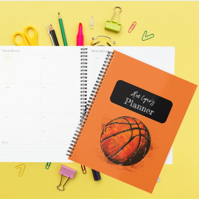 Artistic Basketball Sports Kids Planner (Creator Uploaded)
