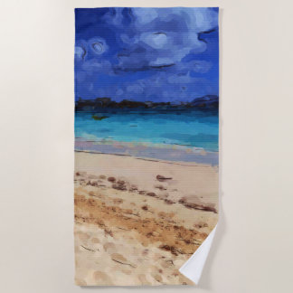 Artistic Beach Scene Beach Towel