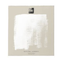 Artistic Beige Formal Monogram Name Unique Elegant