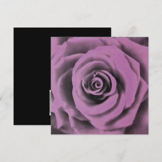 Artistic Big Dark Lavender Rose Invitation
