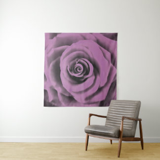 Artistic Big Dark Lavender Rose Tapestry
