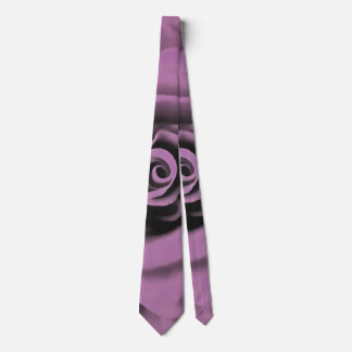 Artistic Big Dark Lavender Rose Tie