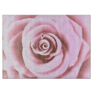 Artistic Big Pale Pink Rose Cutting Board