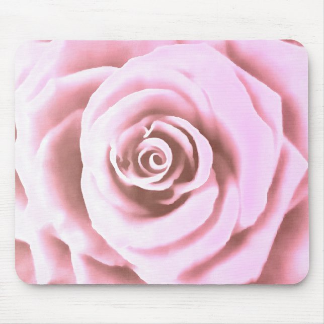 Artistic Big Pale Pink Rose Mouse Mat (Front)