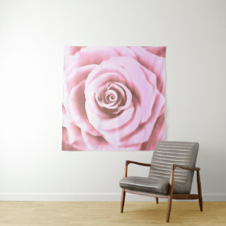 Artistic Big Pale Pink Rose Tapestry