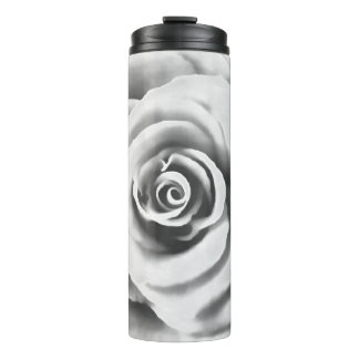 Artistic Big White Rose Thermal Tumbler
