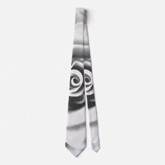 Artistic Big White Rose Tie