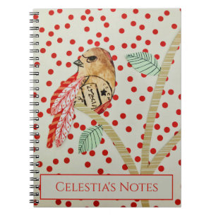 Artistic Bird Themed Journal