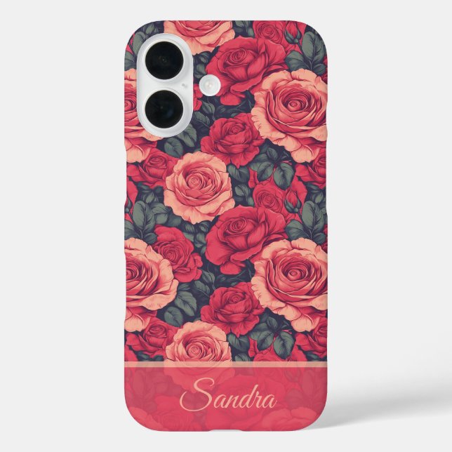 Artistic Birthday Gift Rose Floral Custom Case-Mate iPhone Case (Back)