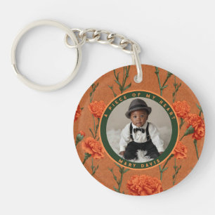 Artistic Birthday Gifts For Boyfriend Carnation Key Ring