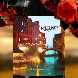 Artistic Birthday Urban Summer Wine Label
