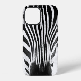 Artistic black and white closeup portrait of a zeb iPhone 12 case