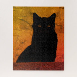 Artistic Black Cat Jigsaw Puzzle