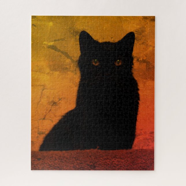 Artistic Black Cat Jigsaw Puzzle (Vertical)