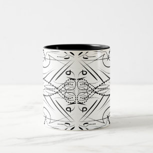 Artistic black white Coffee Mugs