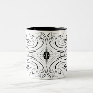 Artistic black white Coffee Mugs
