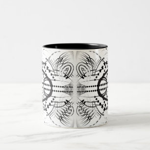 Artistic black white Coffee Mugs