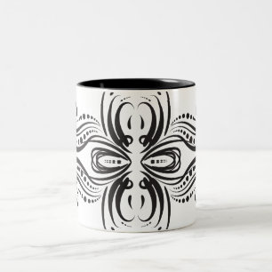 Artistic black white Coffee Mugs