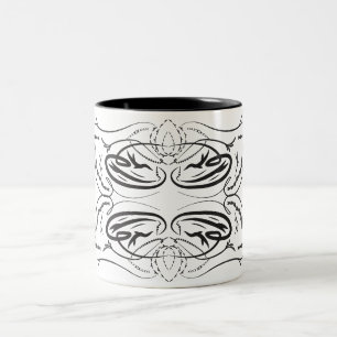 Artistic black white Coffee Mugs