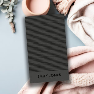 ARTISTIC BLACK WHITE SKETCH STRIPED LINE PATTERN BUSINESS CARD