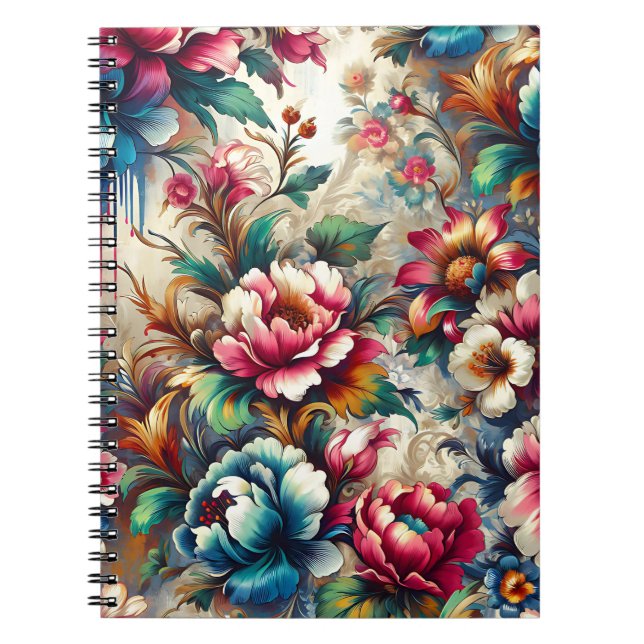 Artistic Bloom Burst Notebook (Front)
