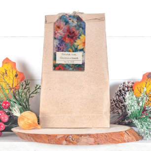 Artistic Bloom Vintage Floral Retirement Thank You Gift Tags