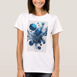 Artistic Blue ABSTRACT ART Design T-Shirt