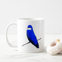 Artistic Blue Bird Tree Swallow