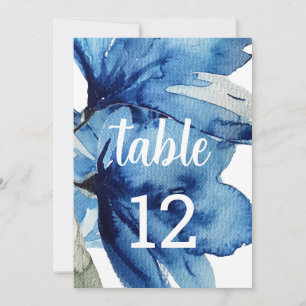 Artistic Blue Floral Watercolor Hand-painted Announcement