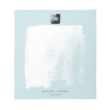 Artistic Blue Formal Monogram Name Unique Elegant