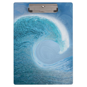 Artistic Blue Wave Clipboard