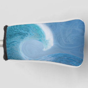 Artistic Blue Wave Golf Head Cover