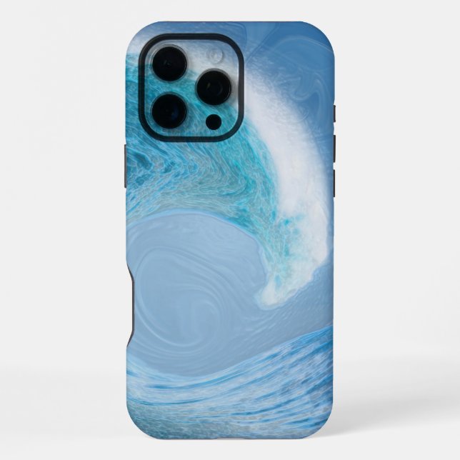 Artistic Blue Wave iPhone Case (Back)