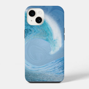 Artistic Blue Wave iPhone 14 Case