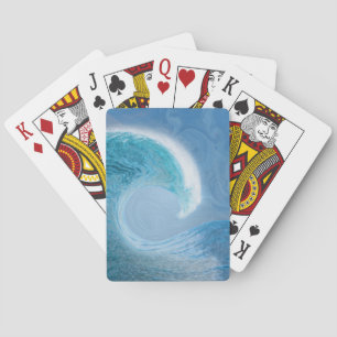 Artistic Blue Wave Playing Cards