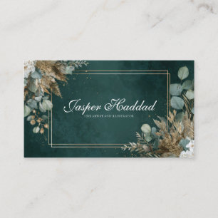 Artistic Bohemian Wildflower Folk Art Business Card