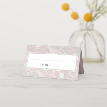 Artistic Boho Blush Marble Place Cards