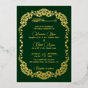 Artistic Botanical Floral Paisley Muslim Wedding