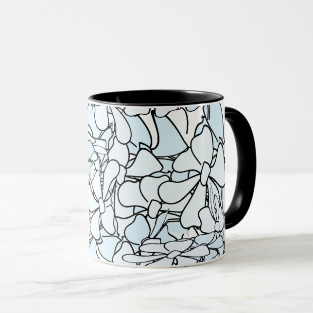 Artistic Bow Pattern Coffee Mug (Front Right)