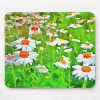Artistic Bright and Colorful Pop Art Daisies v1 z Mouse Mat