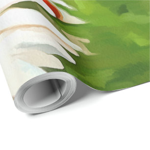 Artistic Bright Colourful White Garden Daisies v4b Wrapping Paper