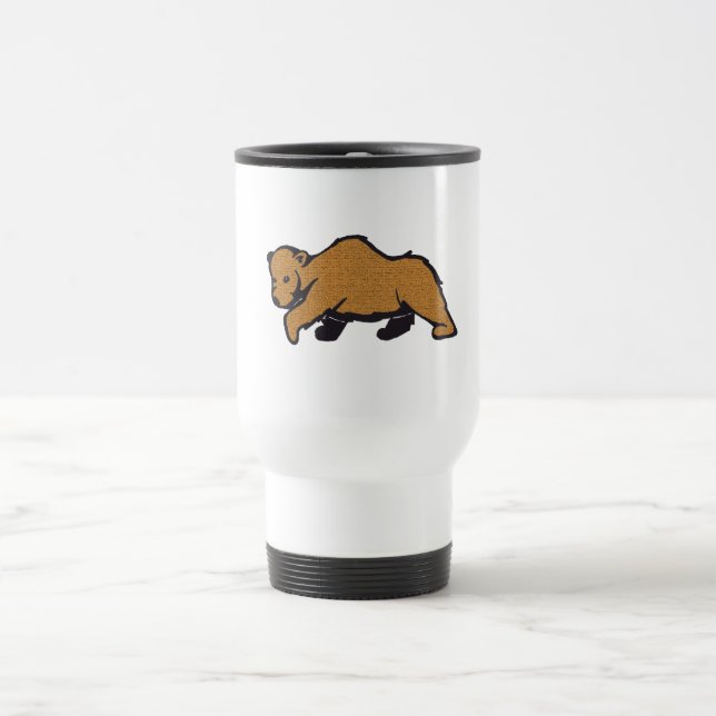 Artistic Brown Grizzly Bear Travel Mug (Center)